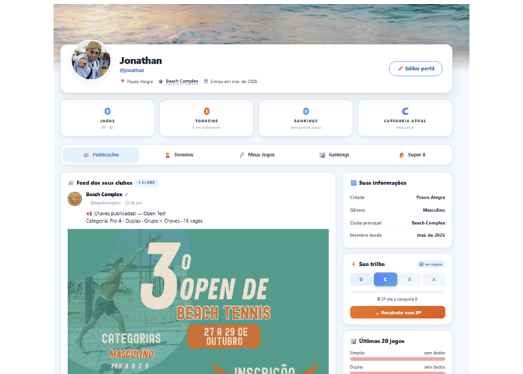 Feed do Jogador